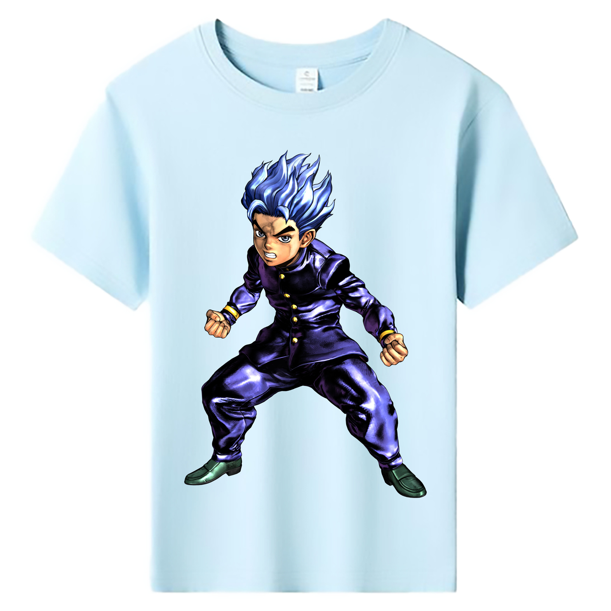 （画像用） ジョジョの奇妙な冒険 広瀨康一 JoJo's Bizarre Adventure Hirose Koichi 綿100％キッズTシャツ（フロントプリント）